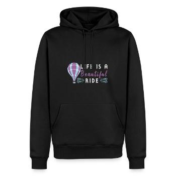 Heißluftballon & Ballon Fahrer Geschenk - Männer Premium Bio Hoodie - Schwarz - Vorne - Nico (187cm)