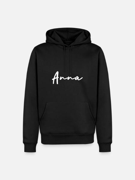 Anna - Men’s Premium Organic Hoodie - black