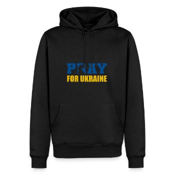 Priez pour l’Ukraine Prière Personne Poison - Sweat à capuche Premium bio Homme - noir - Devant - Nico (187cm)