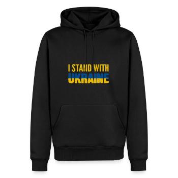 Soutenez l’Ukraine pour soutenir Poison - Sweat à capuche Premium bio Homme - noir - Devant - Nico (187cm)
