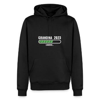 Promu Grand-mère 2023 Großmutter Oma - Sweat à capuche Premium bio Homme - noir - Devant - Nico (187cm)