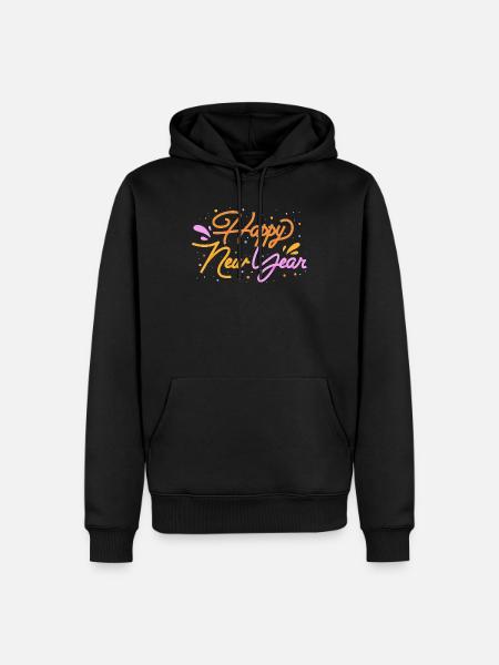 Happy New Year - Sweat à capuche Premium bio Homme - noir