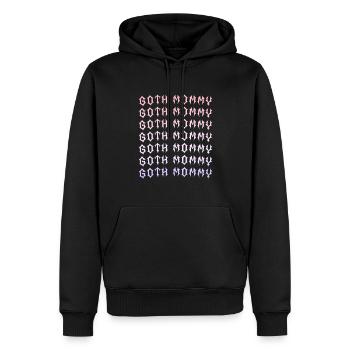 Maman gothique ! Esthétique gothique Croix Y2K - Sweat à capuche Premium bio Homme - noir - Devant - Nico (187cm)