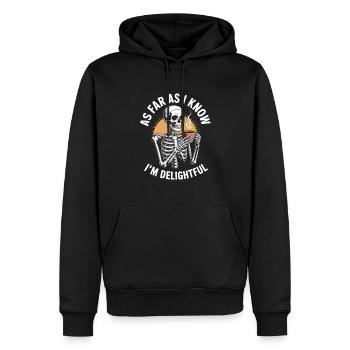 Pour autant que je sache, je suis ravi ! Sarcasme - Sweat à capuche Premium bio Homme - noir - Devant - Nico (187cm)