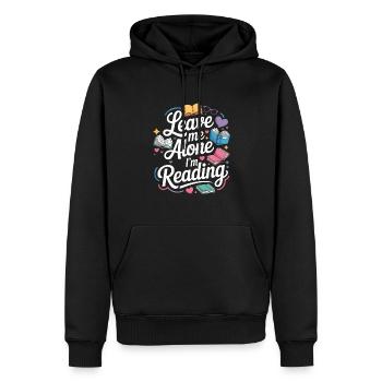 Lass mich alleine, ich lese! Bücherwurm Lesen - Männer Premium Bio Hoodie - Schwarz - Vorne - Nico (187cm)
