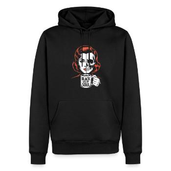 Noir comme mon âme ! Goth Café Emo Girl - Sweat à capuche Premium bio Homme - noir - Devant - Nico (187cm)