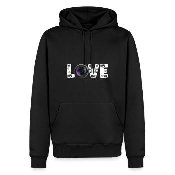 Photography Camera Lens Retro Love - Männer Premium Bio Hoodie - Schwarz - Vorne - Nico (187cm)