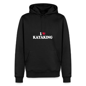 Kajak Kajakfahren J’adore le kayak - Sweat à capuche Premium bio Homme - noir - Devant - Nico (187cm)