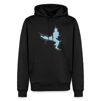 martial Arts - Men’s Premium Organic Hoodie - black - Front - Nico (187cm)