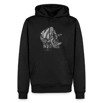 Nashörner sind wie Einhörner... nur dicker - Männer Premium Bio Hoodie - Schwarz - Vorne - Nico (187cm)