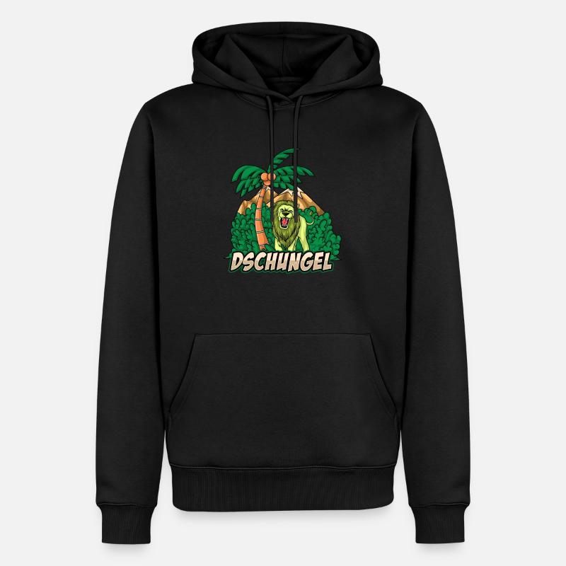 Dschungel - Männer Premium Bio Hoodie - Schwarz