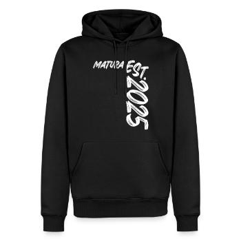 Matura Est. 2025 - Männer Premium Bio Hoodie - Schwarz - Vorne - Nico (187cm)