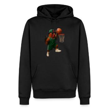 Huhn Hahn - Männer Premium Bio Hoodie - Schwarz - Vorne - Nico (187cm)