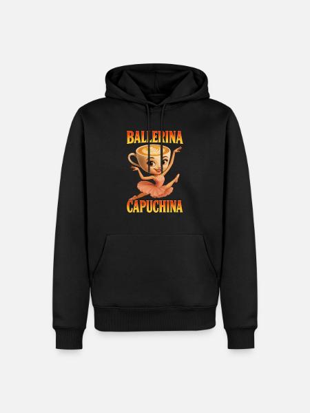 Ballerina Capuchina - Männer Premium Bio Hoodie - Schwarz