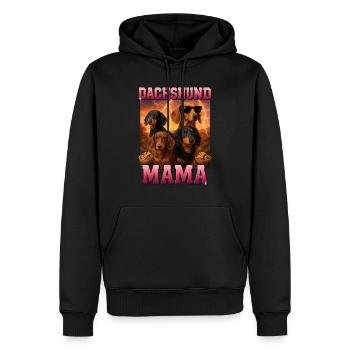 Dackel - Männer Premium Bio Hoodie - Schwarz - Vorne - Nico (187cm)