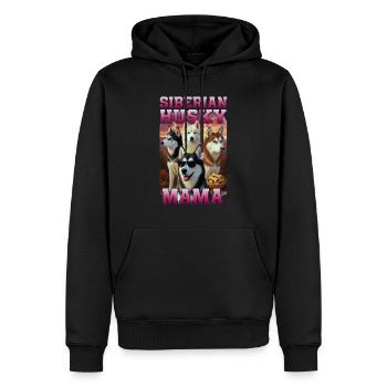 Sibirischer Husky - Männer Premium Bio Hoodie - Schwarz - Vorne - Nico (187cm)