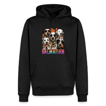 Dalmatiner - Männer Premium Bio Hoodie - Schwarz - Vorne - Nico (187cm)