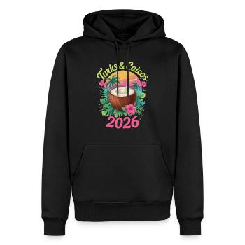 Turks- und Caicosinseln - Männer Premium Bio Hoodie - Schwarz - Vorne - Nico (187cm)