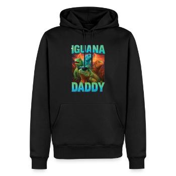 Leguan-Papa - Männer Premium Bio Hoodie - Schwarz - Vorne - Nico (187cm)