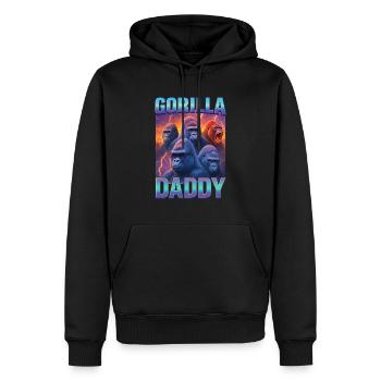 Gorilla-Papa - Männer Premium Bio Hoodie - Schwarz - Vorne - Nico (187cm)