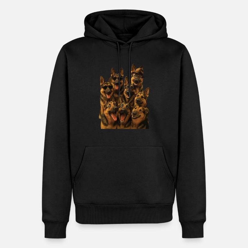 Deutscher Schäferhund - Männer Premium Bio Hoodie - Schwarz