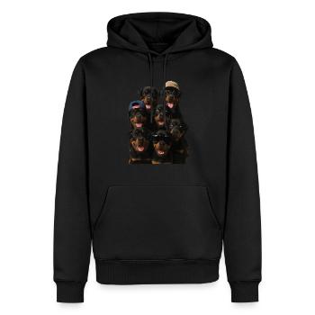 Rottweiler - Männer Premium Bio Hoodie - Schwarz - Vorne - Nico (187cm)