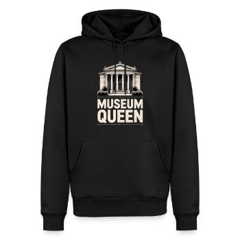 Museum - Männer Premium Bio Hoodie - Schwarz - Vorne - Nico (187cm)