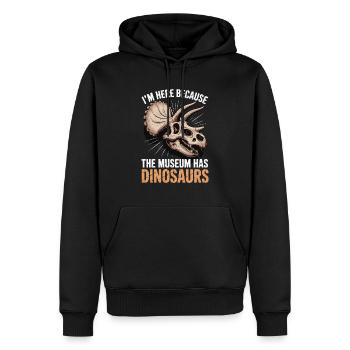 Museum - Männer Premium Bio Hoodie - Schwarz - Vorne - Nico (187cm)