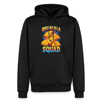 Quesadilla - Sweat à capuche Premium bio Homme - noir - Devant - Nico (187cm)