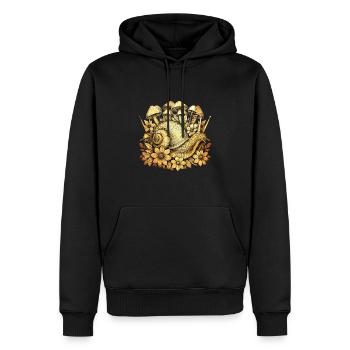 Schnecke - Männer Premium Bio Hoodie - Schwarz - Vorne - Nico (187cm)
