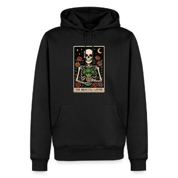 Brokkoli Tarot - Männer Premium Bio Hoodie - Schwarz - Vorne - Nico (187cm)