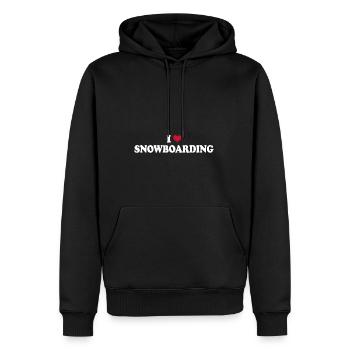 Snowboard I Love Snowboarding Snowboarder - Männer Premium Bio Hoodie - Schwarz - Vorne - Nico (187cm)