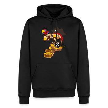 Piratenparty zum 7. Geburtstag Nummer 7 - 7 Jahre - Männer Premium Bio Hoodie - Schwarz - Vorne - Nico (187cm)