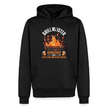 Grillmeister BBQ Barbecue Grill Chef Holzkohle - Männer Premium Bio Hoodie - Schwarz - Vorne - Nico (187cm)