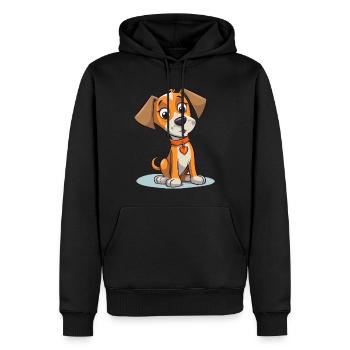 Conception de chien mignon pour les propriétaires de chiens - Sweat à capuche Premium bio Homme - noir - Devant - Nico (187cm)