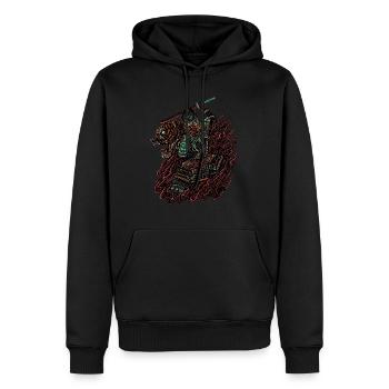 Tiger Ninja | Yōkai series - Men’s Premium Organic Hoodie - black - Front - Nico (187cm)