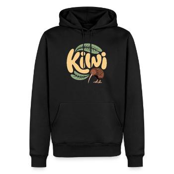 Süße Kiwi - Neuseeland Vogel Design - Männer Premium Bio Hoodie - Schwarz - Vorne - Nico (187cm)