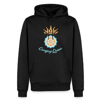 Cruising Queen Kreuzfahrt Kreuzfahrtschiff - Männer Premium Bio Hoodie - Schwarz - Vorne - Nico (187cm)