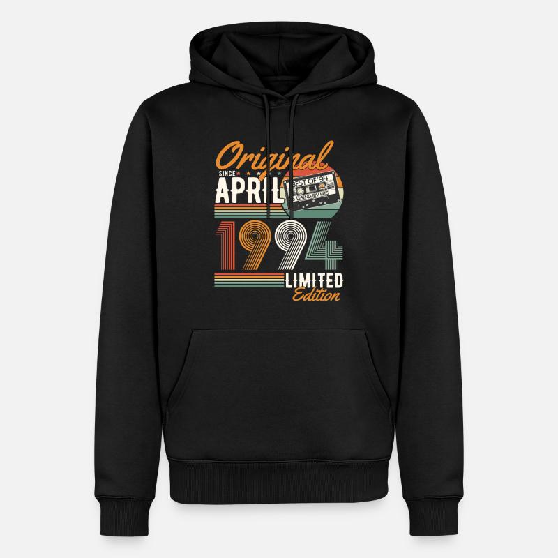 Original seit April 1994 - Männer Premium Bio Hoodie - Schwarz