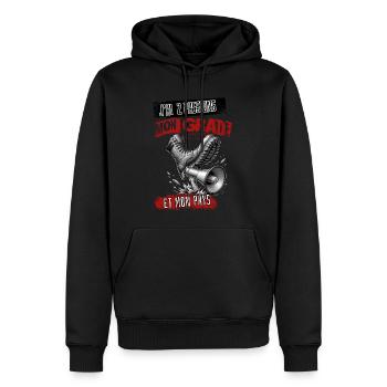Grade et Pays" pour les Passionnés - Sweat à capuche Premium bio Homme - noir - Devant - Nico (187cm)