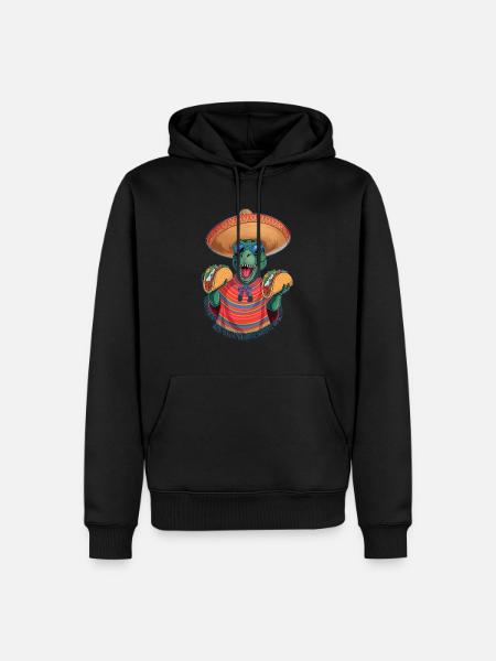 Taco Rex – Fiesta Time! - Men’s Premium Organic Hoodie - black