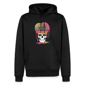 Folie de la crème glacée zombie - Sweat à capuche Premium bio Homme - noir - Devant - Nico (187cm)