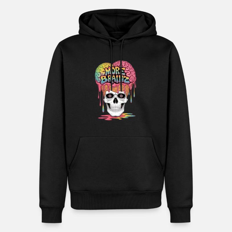 Zombie Eiscreme Wahnsinn - Männer Premium Bio Hoodie - Schwarz