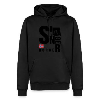 Stavanger Norvège - Sweat à capuche Premium bio Homme - noir - Devant - Nico (187cm)