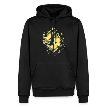 Soccer Passion Color Splash - Sweat à capuche Premium bio Homme - noir - Devant - Nico (187cm)