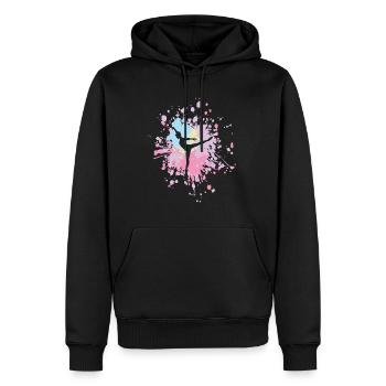 Dansez avec Passion Color Splash - Sweat à capuche Premium bio Homme - noir - Devant - Nico (187cm)