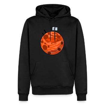 Conqueror mars - Sweat à capuche Premium bio Homme - noir - Devant - Nico (187cm)