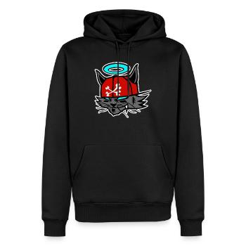 ANGEL KAT - Sweat à capuche Premium bio Homme - noir - Devant - Nico (187cm)