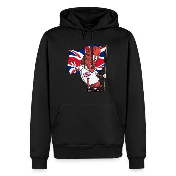 English Pork Bratwurst - Men’s Premium Organic Hoodie - black - Front - Nico (187cm)