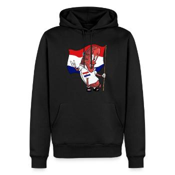 Croatian Pork Bratwurst - Men’s Premium Organic Hoodie - black - Front - Nico (187cm)